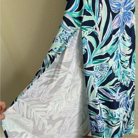 Lilly Pulitzer Wynne Floral Maxi Dress Blue Pink NWT - Picture 4 of 7